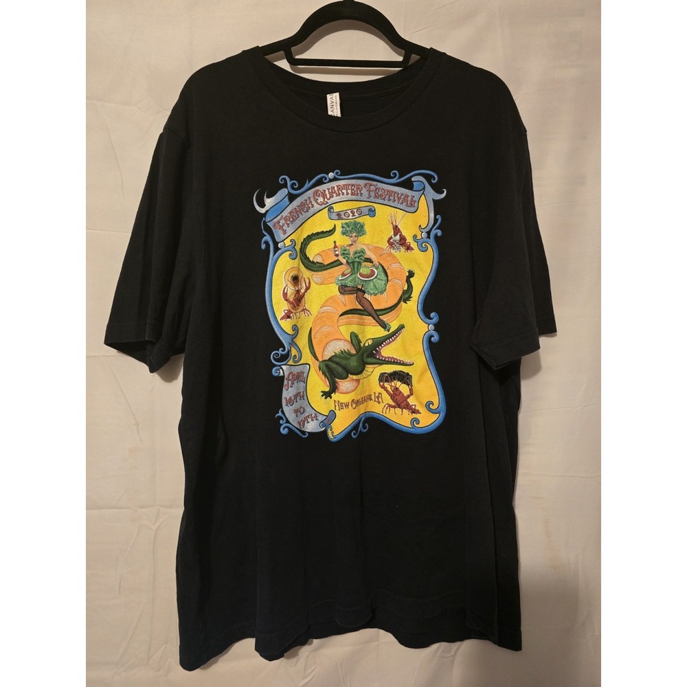 New Orleans French Quarter Festival 2020 tee‎ black unisex 2XL